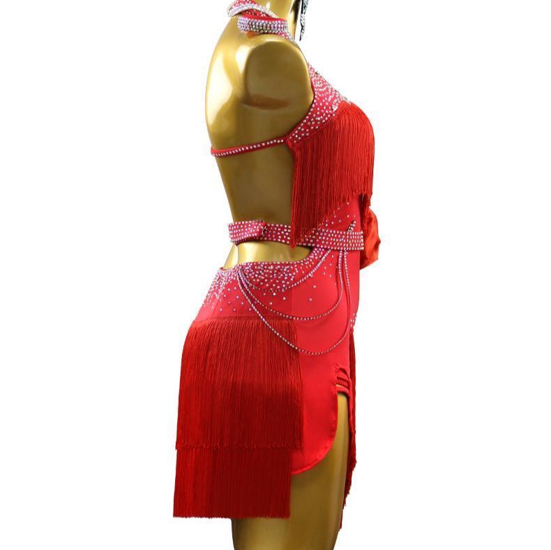  感 社交ダンス ドレス レディース 競技用 ステージ 舞台衣装 発表会 ダンスウェア ラテン サンバ ルンバ チャチャ ワルツ タンゴ モダンダンス パーティー 演出服 フラメンコ ベリーダンス フォーマルドレス P-102 ドレス ダンス衣装 社交ダンス