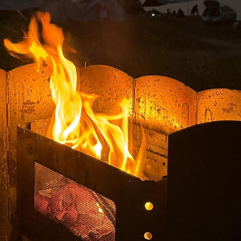  Solotour 焚き火台 二次燃焼 五徳 ステンレス コンパクト 携帯便利 収納バッグ付き 収納サイズ41ｘ23ｘ8 4.5 kg 0 スポーツ 雑誌