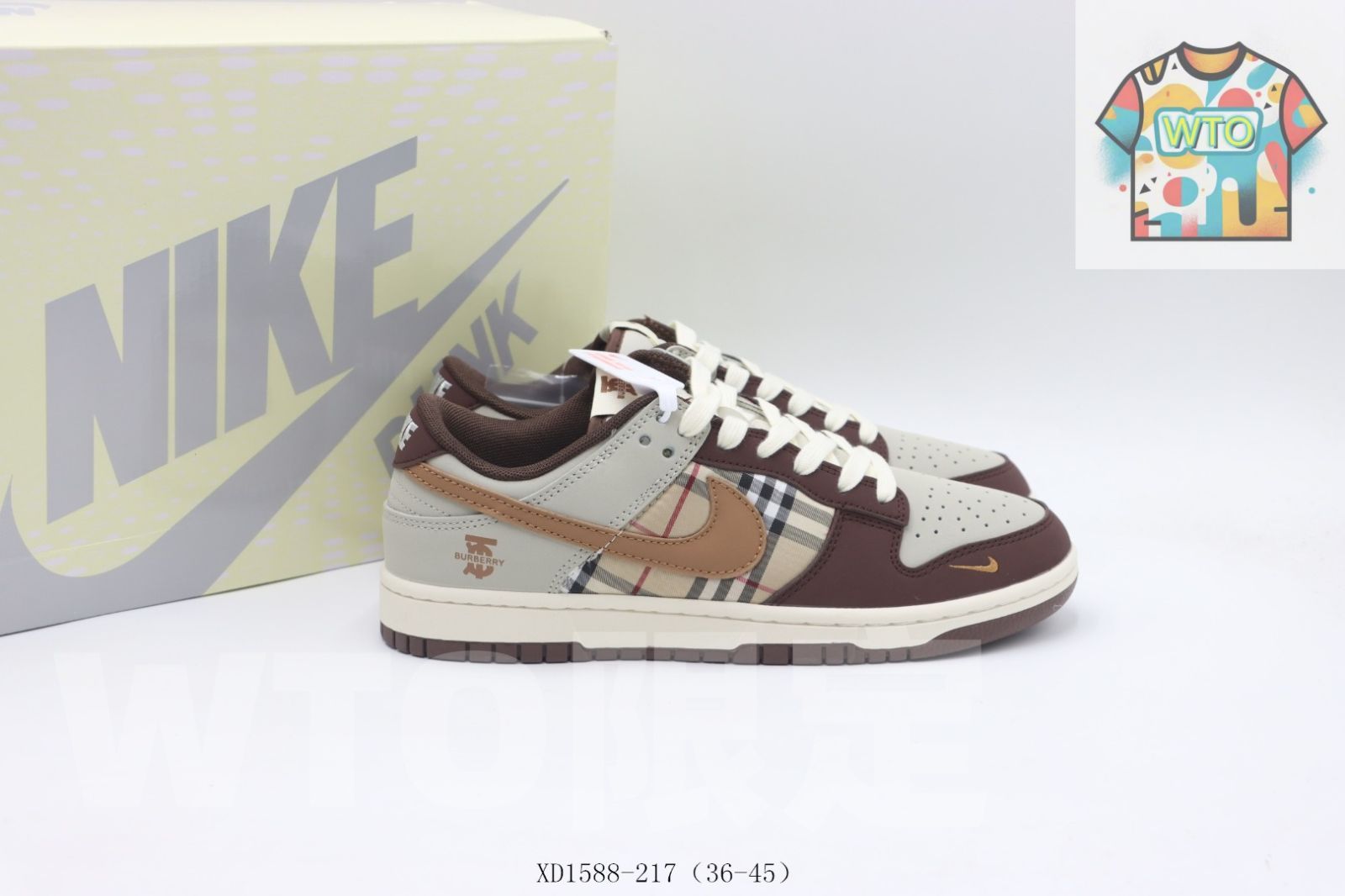  WTO通販 NIKE ナイキ SB ローカットスケートシューズ ブラウンバーバリー XD 1588-217-WTO輸入-MXO 90 スニーカー 靴