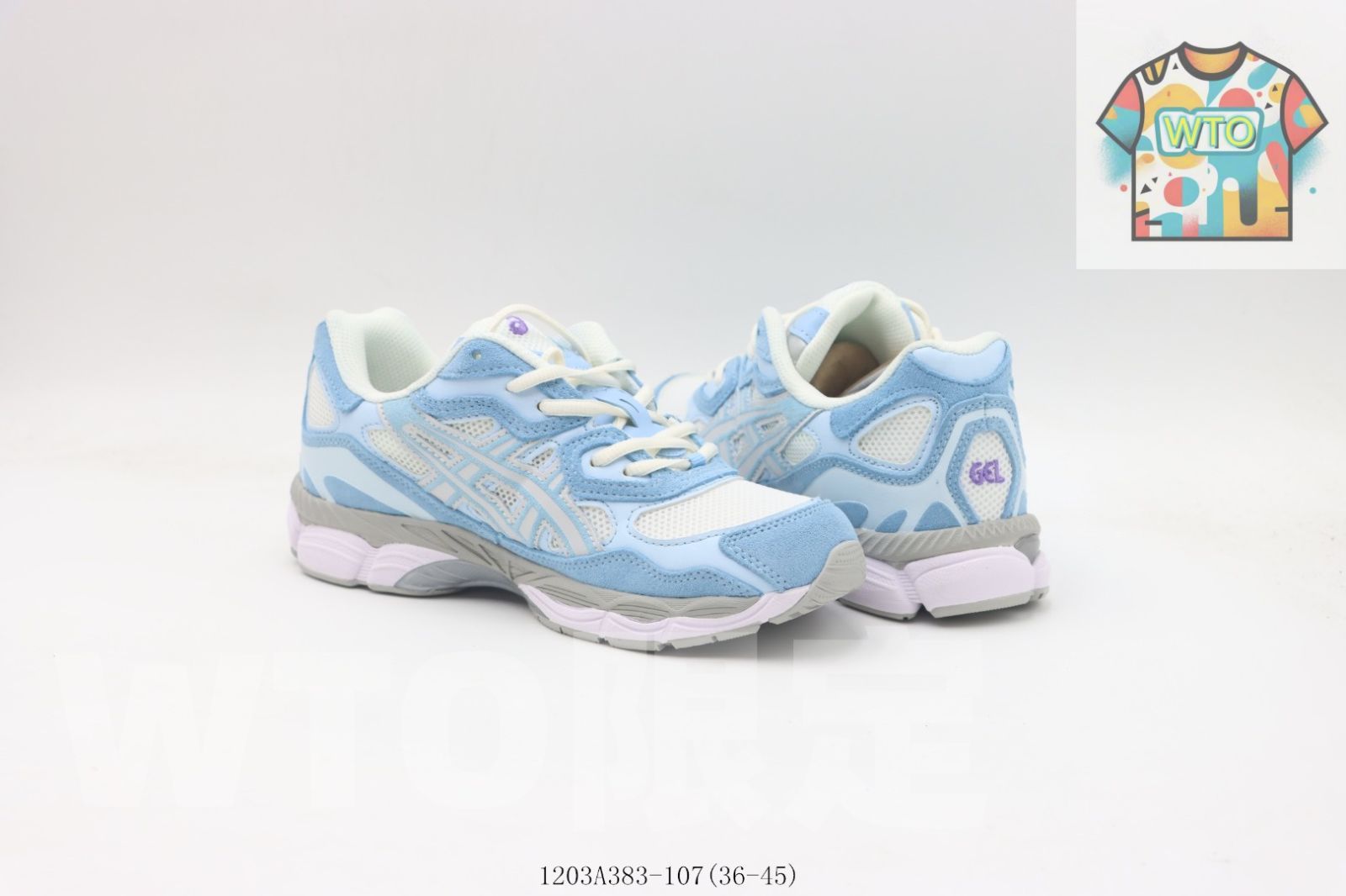  WTO通販 ASICS アシックス ランニングシューズ ブルー -107-WTO輸入-NYP 77 スニーカー 靴