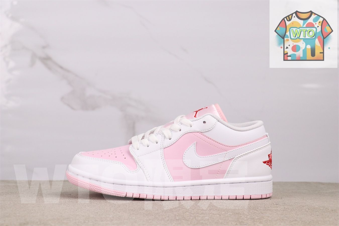 今日 Jordan エアジョーダン aj 1 Low 553558 6081 ローカット 白ピンク WTO輸入2