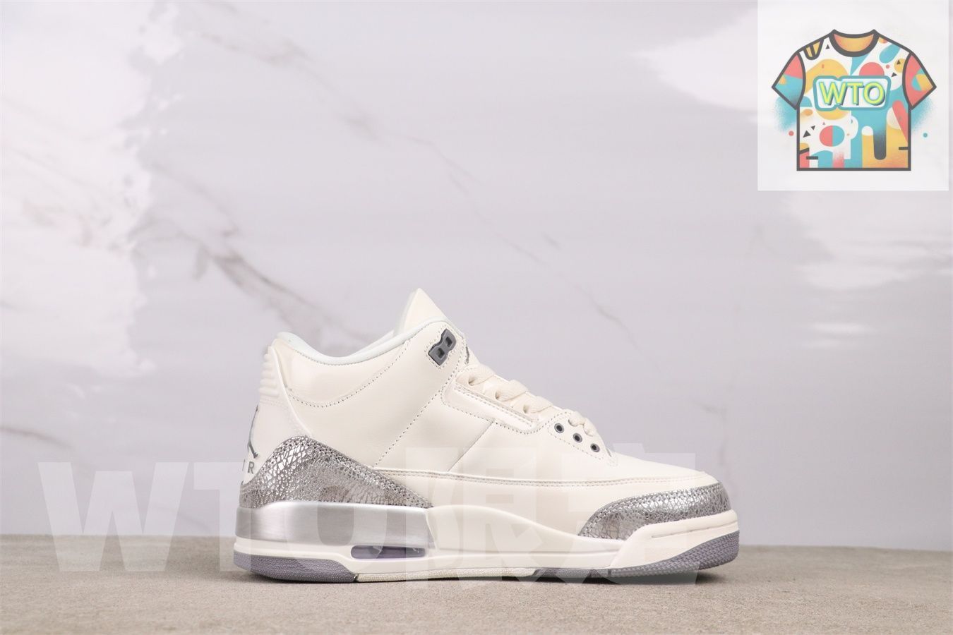 今日 Jordan エアジョーダン aj 3 CK 9246-100 メタリックシルバー-WTO輸入2