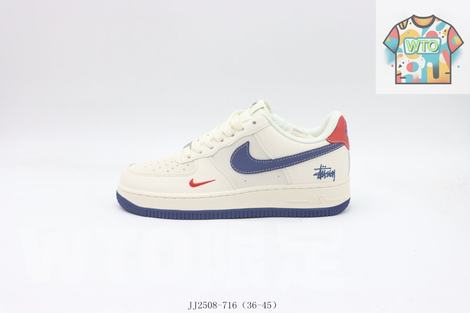 WTO通販 NIKE ナイキ ナイキエアフォースローカットスケートシューズ ホワイトブルーストーシー JJ 2508-716-WTO輸入-PBE 29