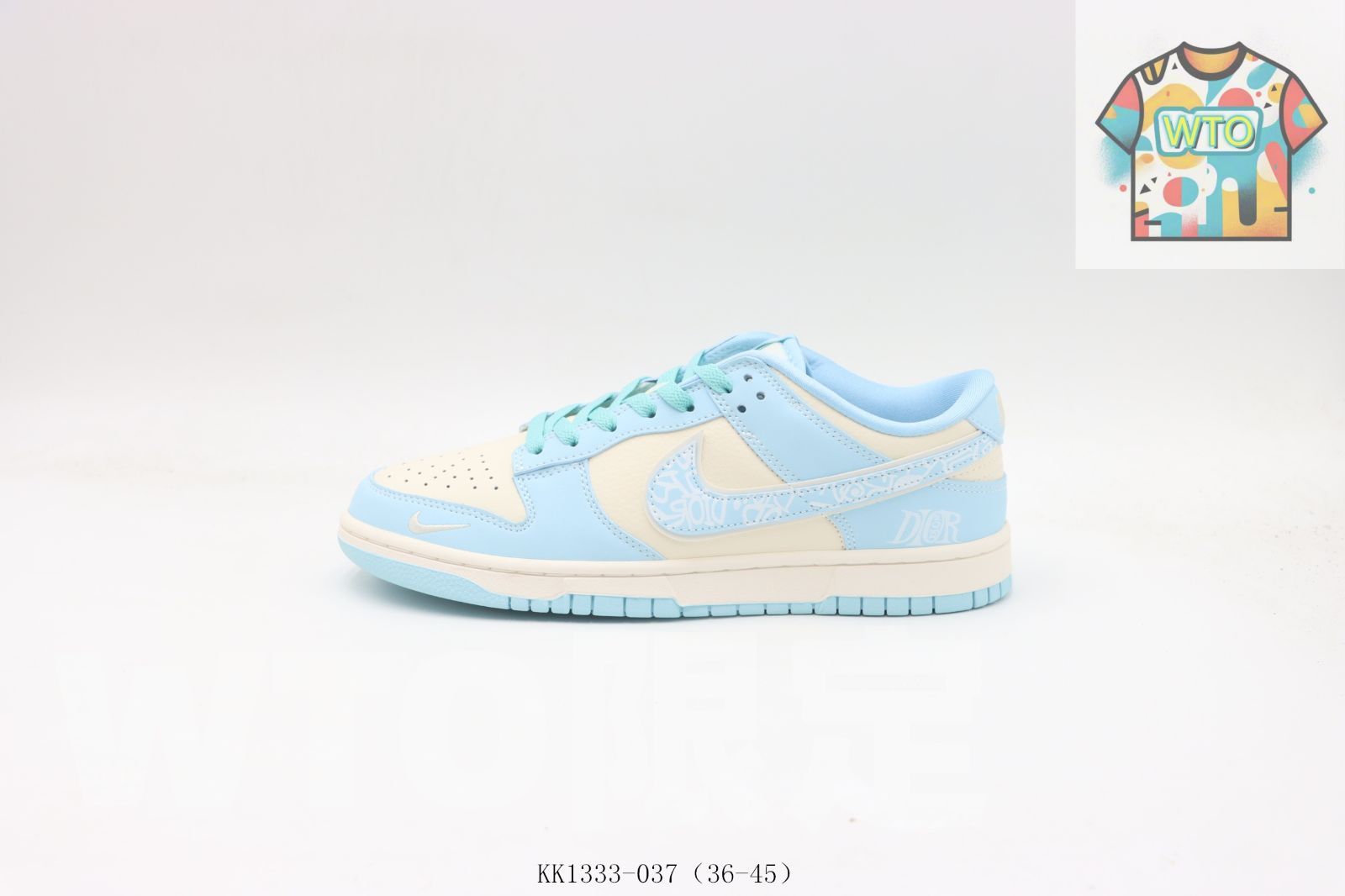 WTO通販 NIKE ナイキ SB ローカットスケートシューズ ホワイトブルーディオー KK 1333-037-WTO輸入-NWJ 62