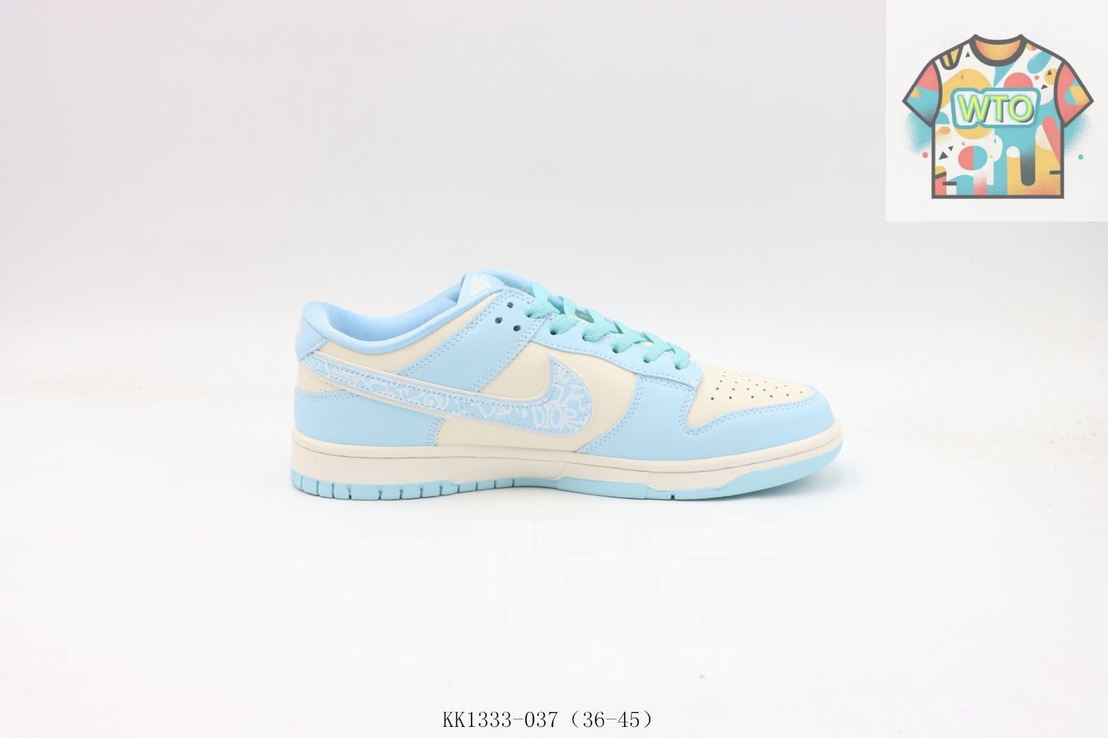 WTO通販 NIKE ナイキ SB ローカットスケートシューズ ホワイトブルーディオー KK 1333-037-WTO輸入-NWJ 62