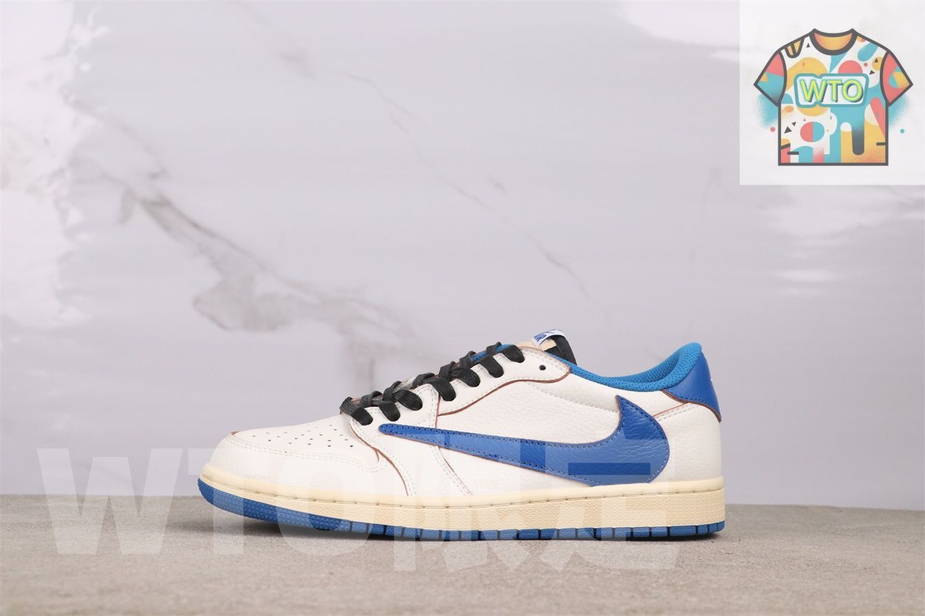 WTO通販 Air Jordan エアジョーダン aj 1 Travis Scott x Fragment Low OG DM 7866 104 WTO輸入 YMM 13
