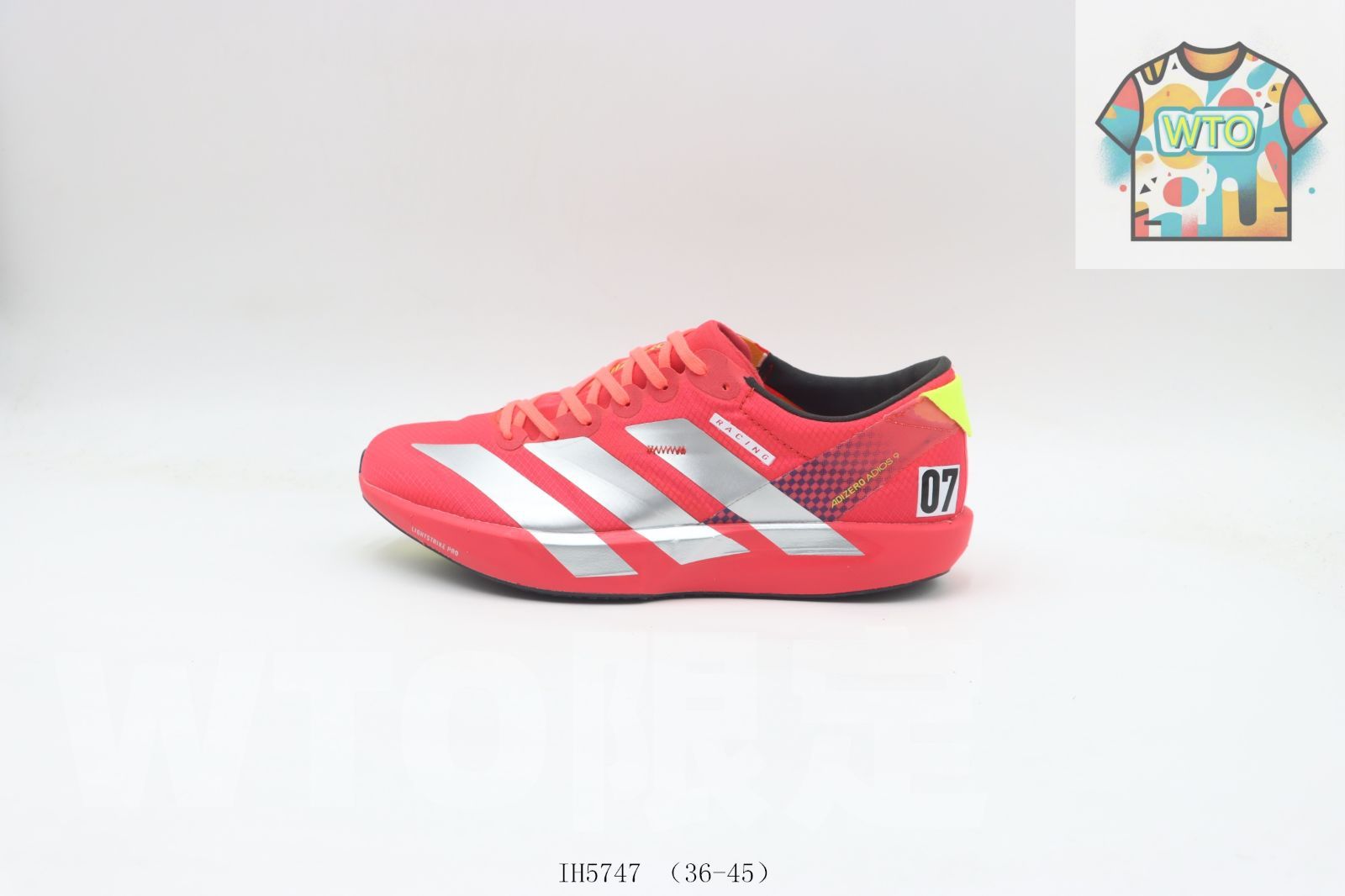 WTO通販 Adidas アディダス アディダスランニングシューズ レッドシルバー IH 5747 WTO輸入 JGF 48