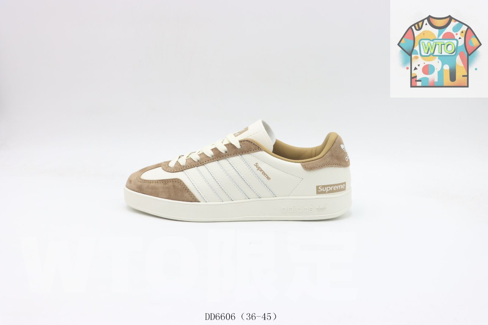 WTO通販 Adidas アディダス クローバーローカット ホワイトブラウンサプ DD 6606-WTO輸入-LGX 26