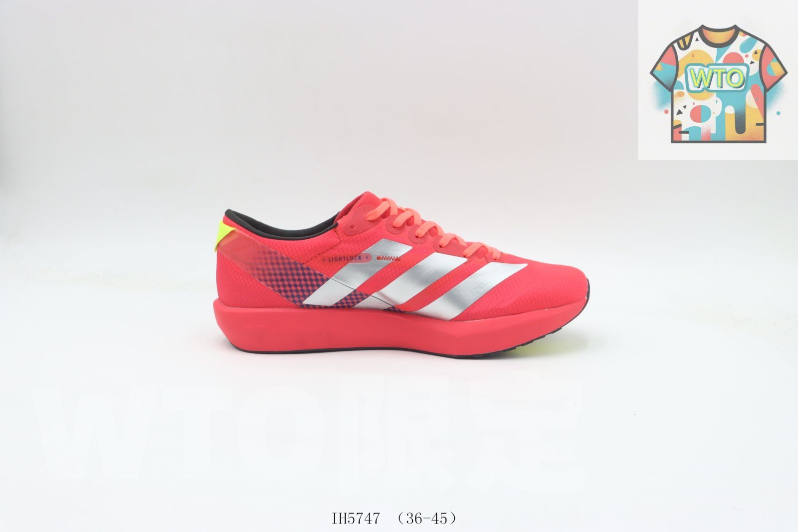 WTO通販 Adidas アディダス アディダスランニングシューズ レッドシルバー IH 5747-WTO輸入-JGF 48