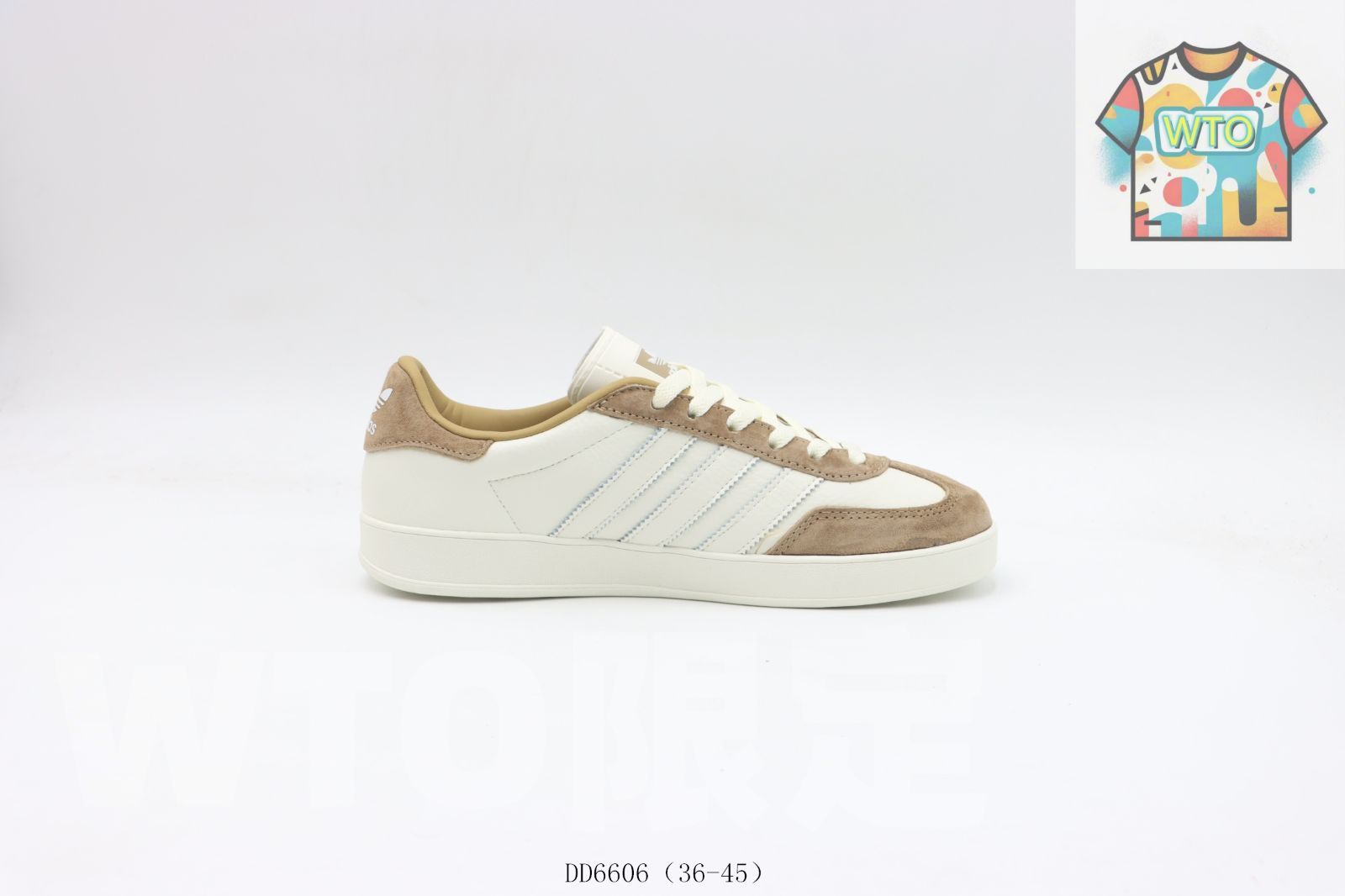 WTO通販 Adidas アディダス クローバーローカット ホワイトブラウンサプ DD 6606-WTO輸入-LGX 26