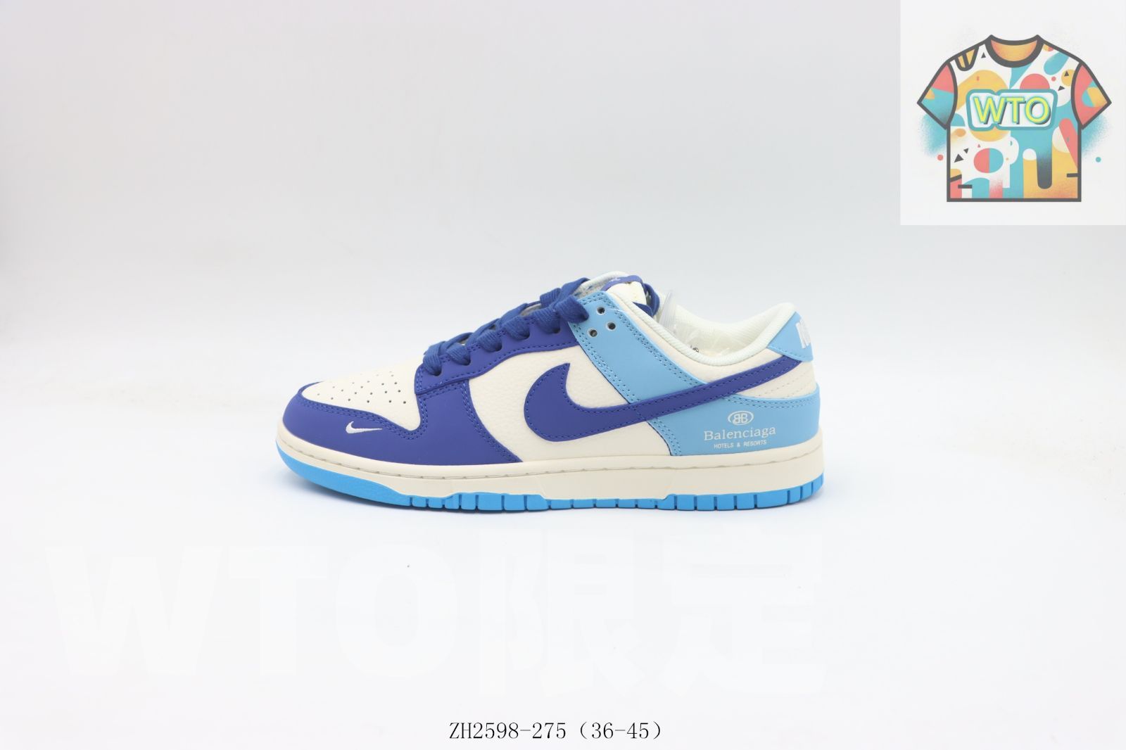 WTO通販 NIKE ナイキ SB ローカットスケートシューズ ブルーホワイトバレンシアガZH 2598-275-WTO輸入-RMV 15