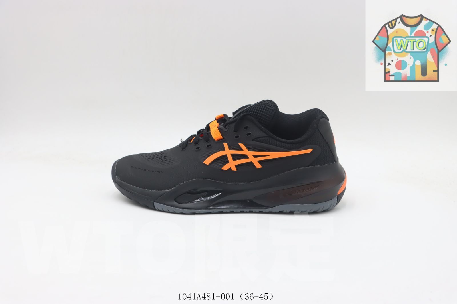 WTO通販 ASICS アシックス アシックスランニングシューズ ブラックオレンジ 001 WTO輸入 BYM 24