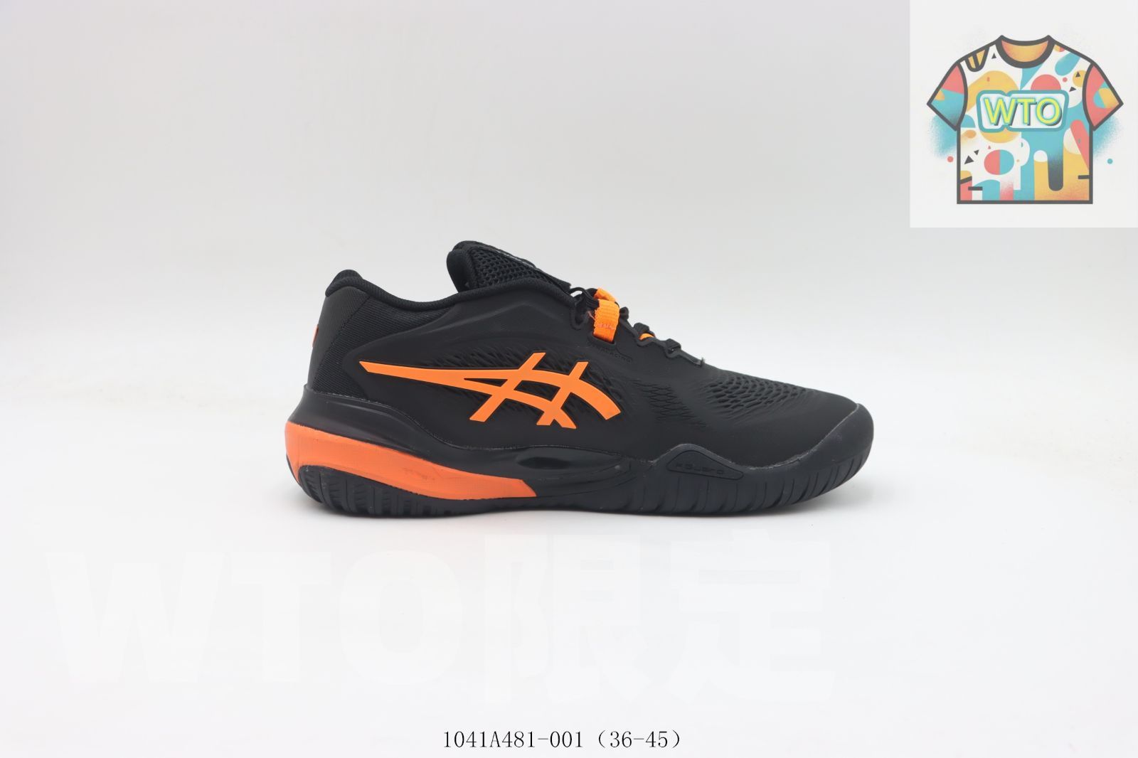 WTO通販 ASICS アシックス アシックスランニングシューズ ブラックオレンジ -001-WTO輸入-BYM 24