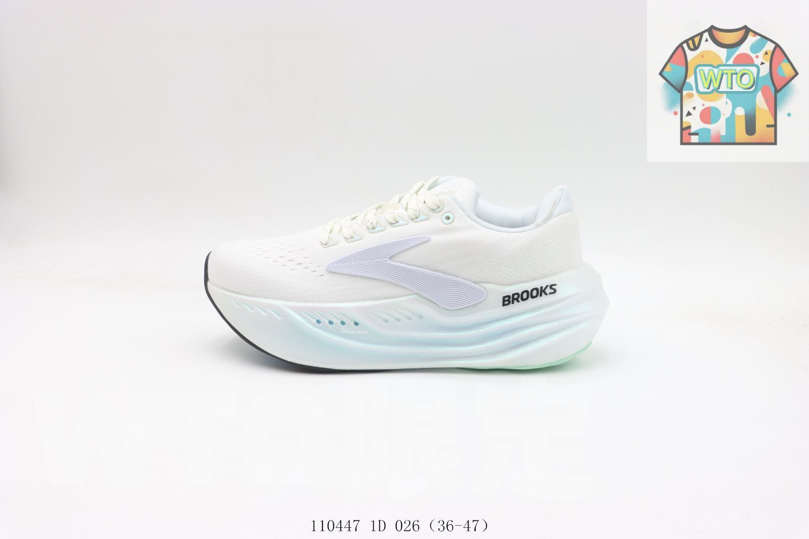 WTO通販 Brooks ブルックス スニーカー ホワイトブルー 110447 1 D 026-WTO輸入-SBH 08