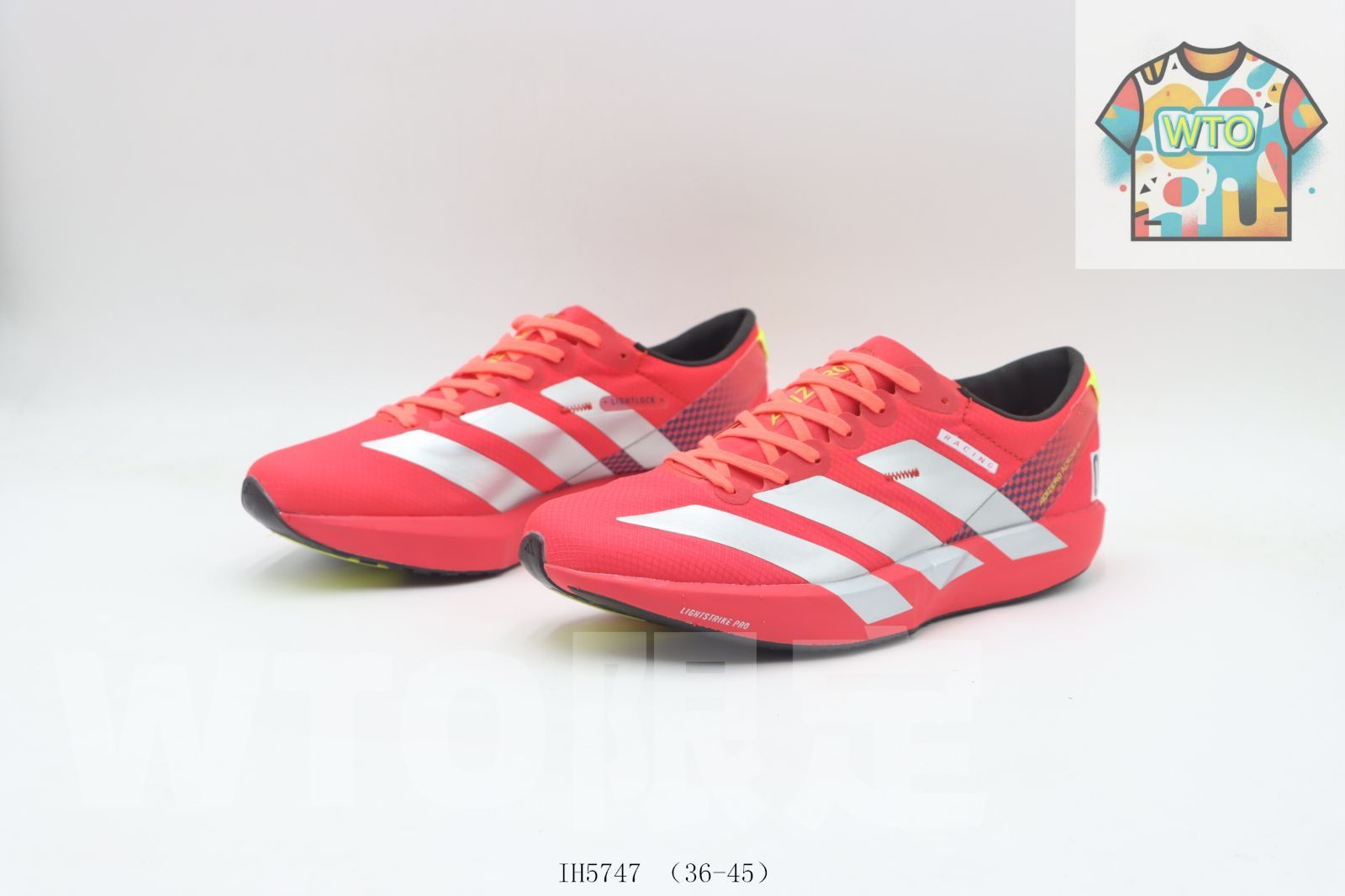  WTO通販 Adidas アディダス アディダスランニングシューズ レッドシルバー IH 5747-WTO輸入-JGF 48 スニーカー 靴