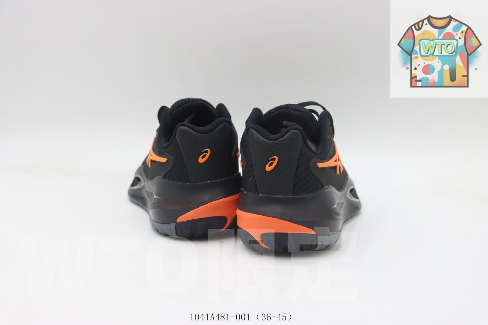  WTO通販 ASICS アシックス アシックスランニングシューズ ブラックオレンジ -001-WTO輸入-BYM 24 スニーカー 靴