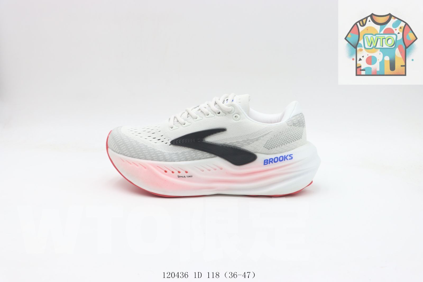 WTO通販 Brooks ブルックス スニーカー グレーピンク 120436 1 D 118-WTO輸入-ZWI 21