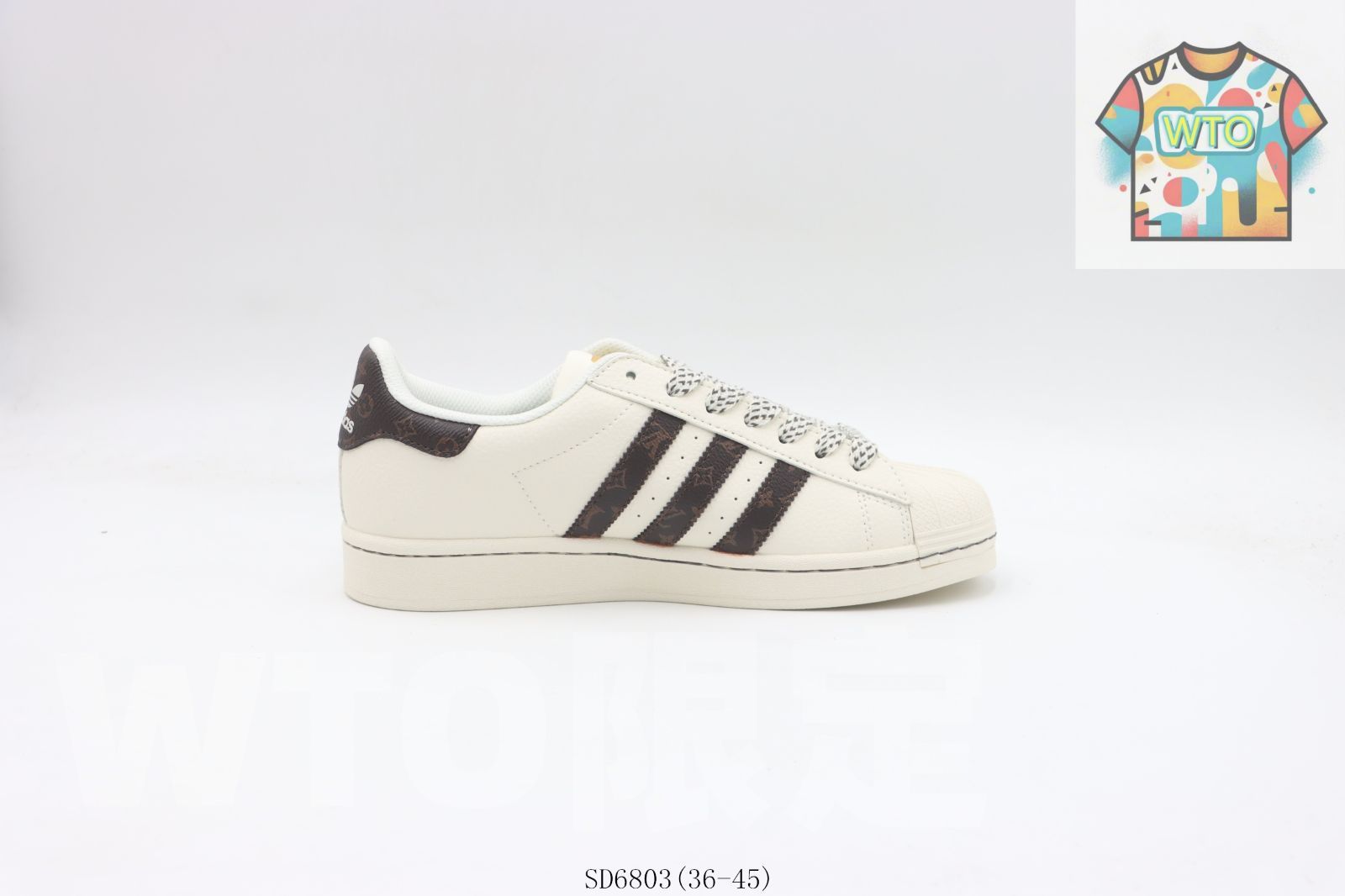 WTO通販 Adidas アディダス クローバーシェルトゥースケートシューズ ホワイトブラウンルSD 680-WTO輸入-IRB 74