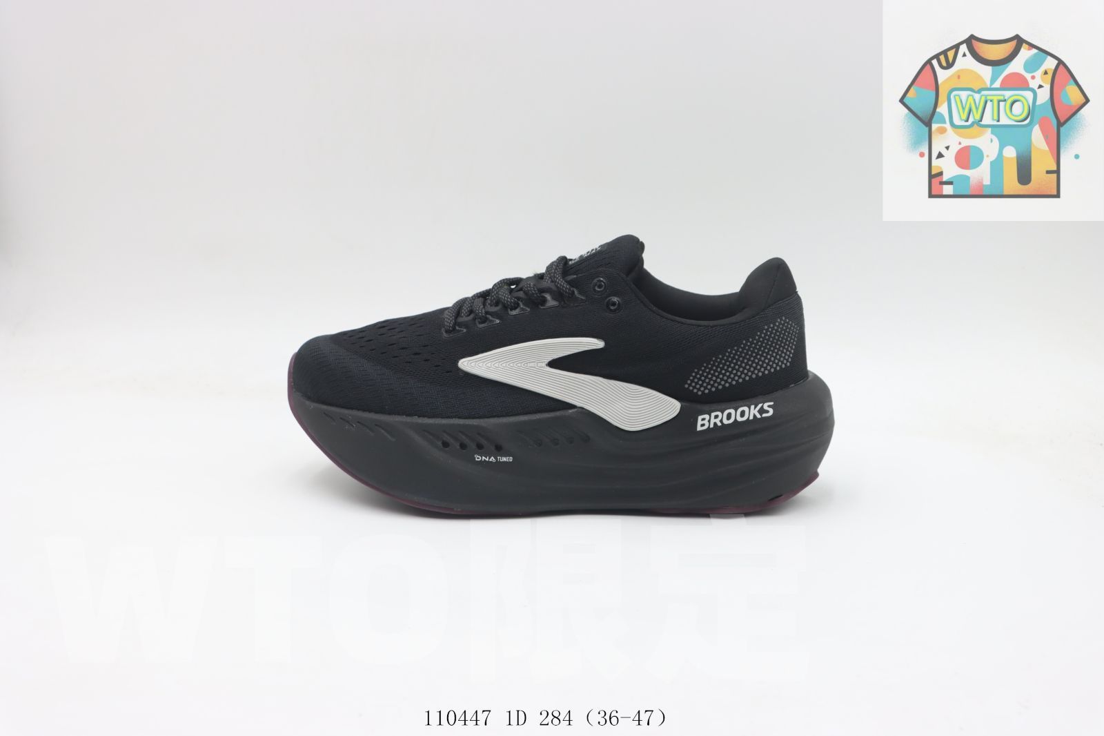 WTO通販 Brooks ブルックス スニーカー ブラックホワイト 110447 1 D 284-WTO輸入-RPX 47