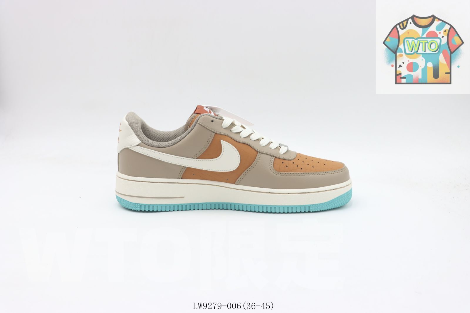 WTO通販 NIKE ナイキ エアフォースローカットスケートシューズ グレーブラウン -006-WTO輸入-MLN 40