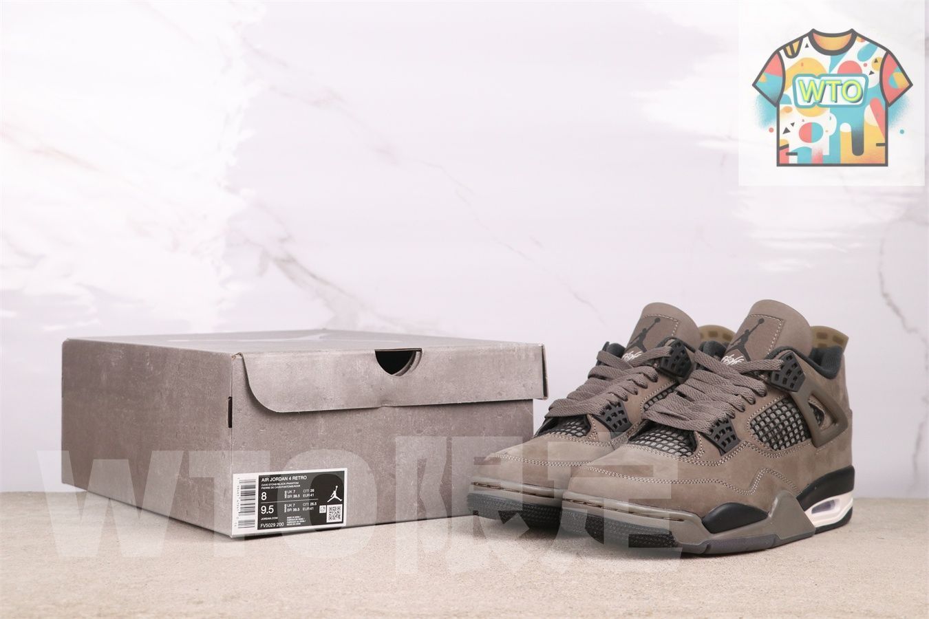  今日 Jordan エアジョーダン 4 Cave Stone FV 5029-200 モカ-WTO輸入2 スニーカー 靴