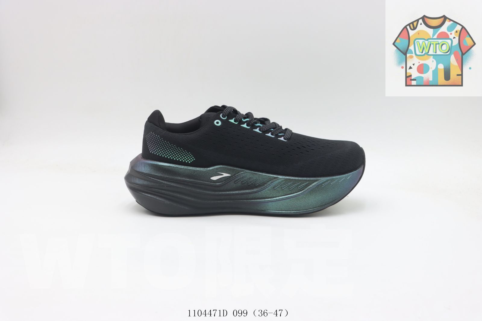 WTO通販 ブルックス Brooks のスニーカー ブラックブルー 099-WTO輸入-UCL 36