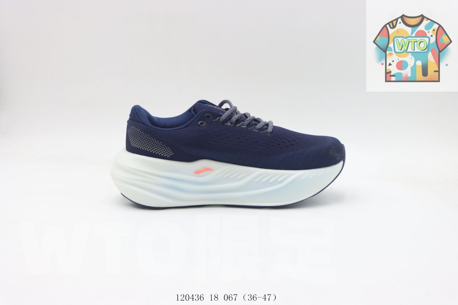 WTO通販 ブルックス Brooks のスニーカー ブルーオレンジ 120436 18 067-WTO輸入-YAQ 79