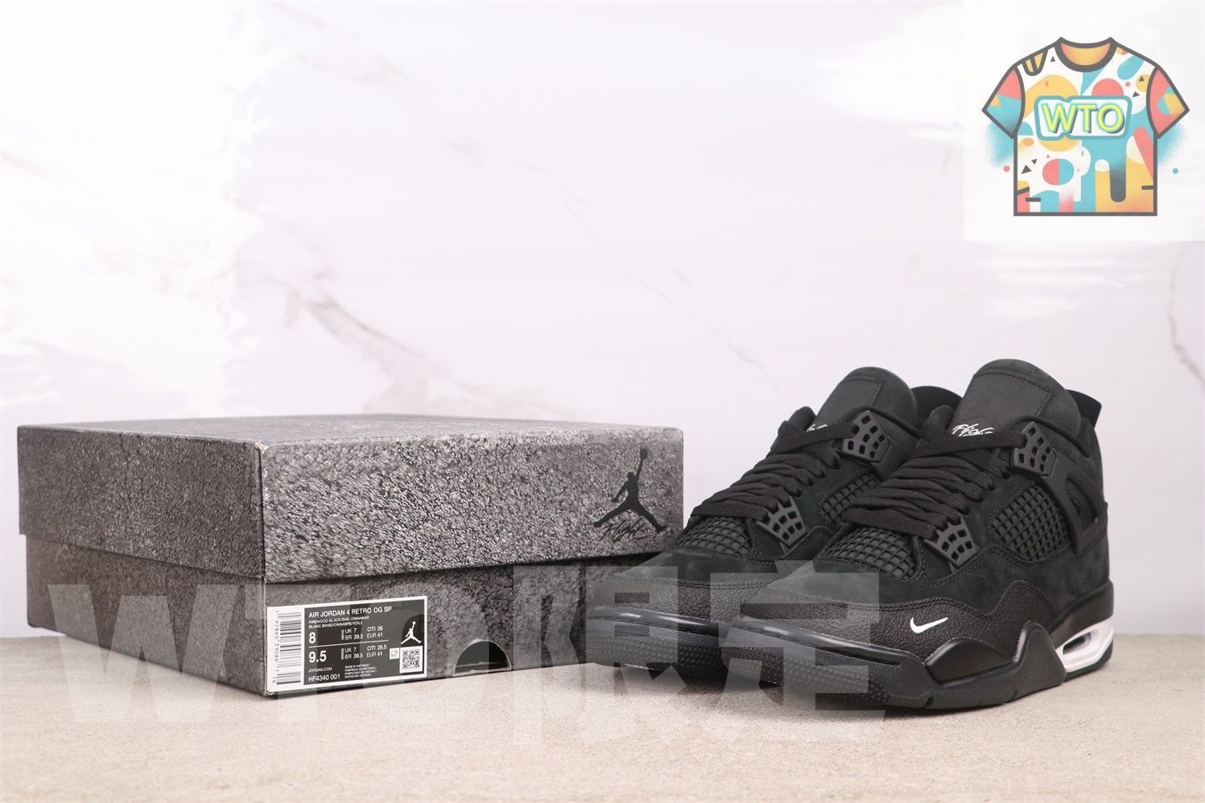  WTO通販 Air Jordan エアジョーダン Nigel Sylvester x 4 Retro HF 4340-001-WTO輸入-OVR 68 スニーカー 靴