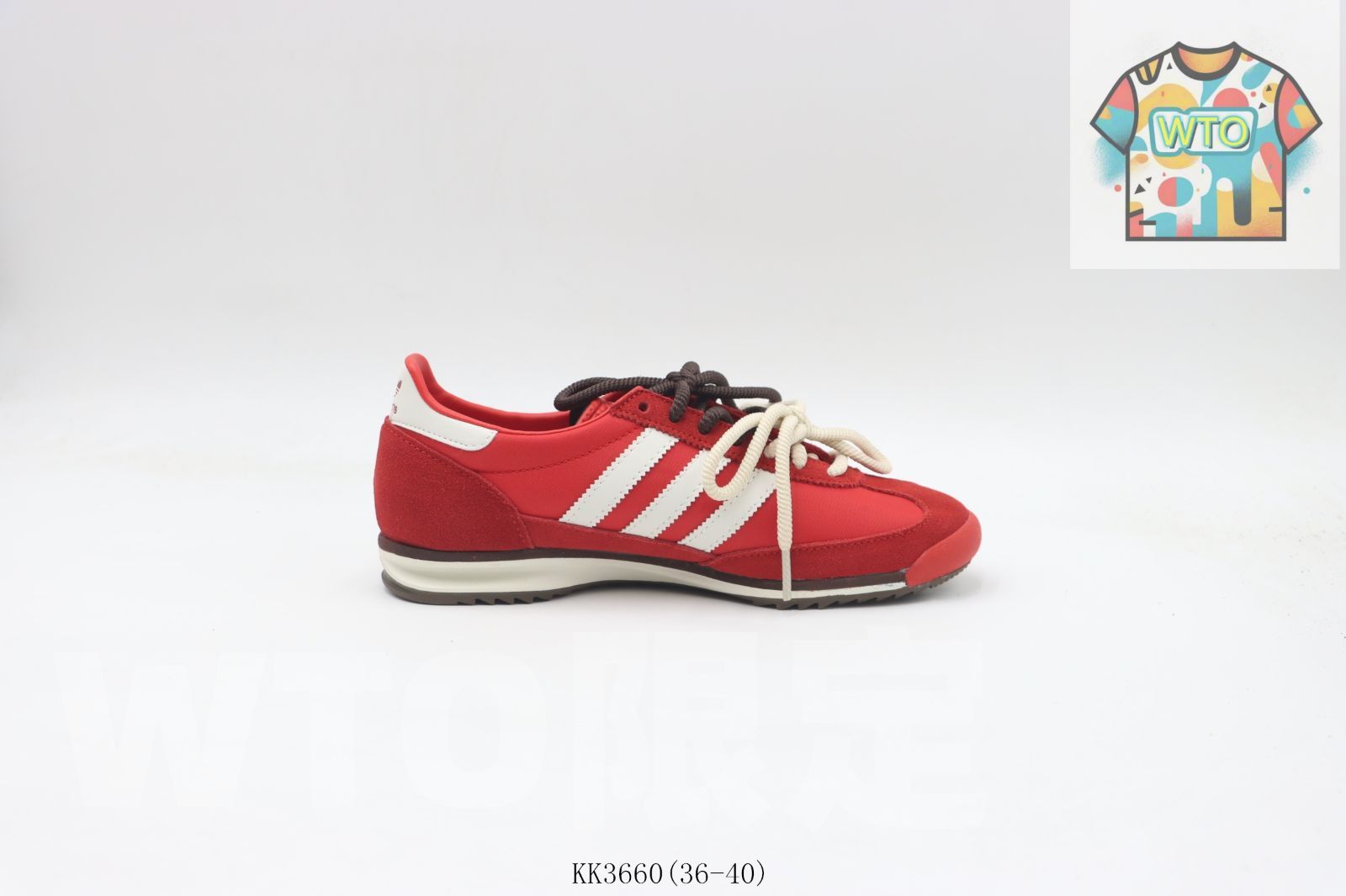 今日 Adidas アディダス アディランニングシューズ 紅白 KK 3660-WTO輸入2