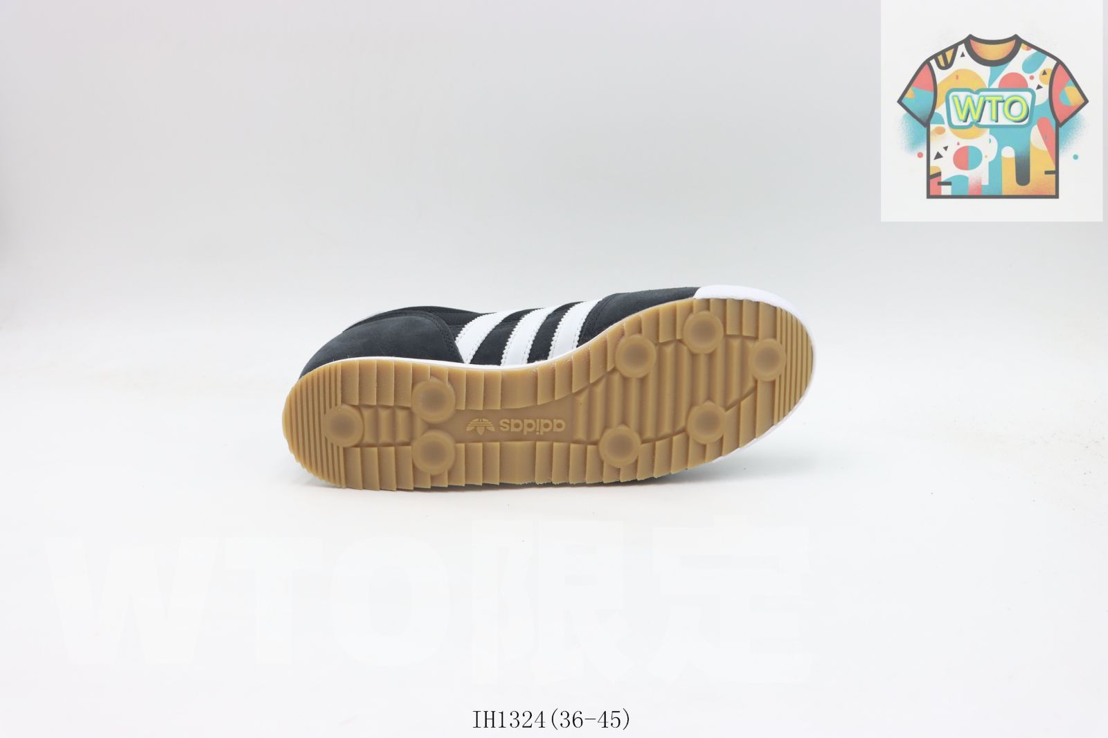  今日 Adidas アディダス ランニングシューズ ブラックホワイト IH 1324-WTO輸入2 スニーカー 靴