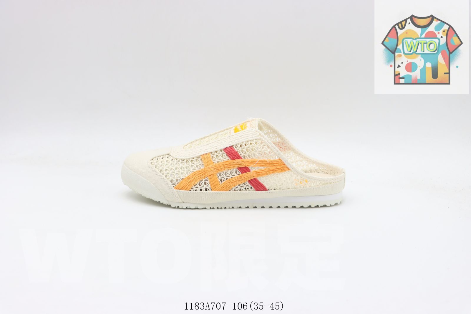 今日 ASICS アサイックス サミードレス ホワイトオレンジレッド -106-WTO輸入2