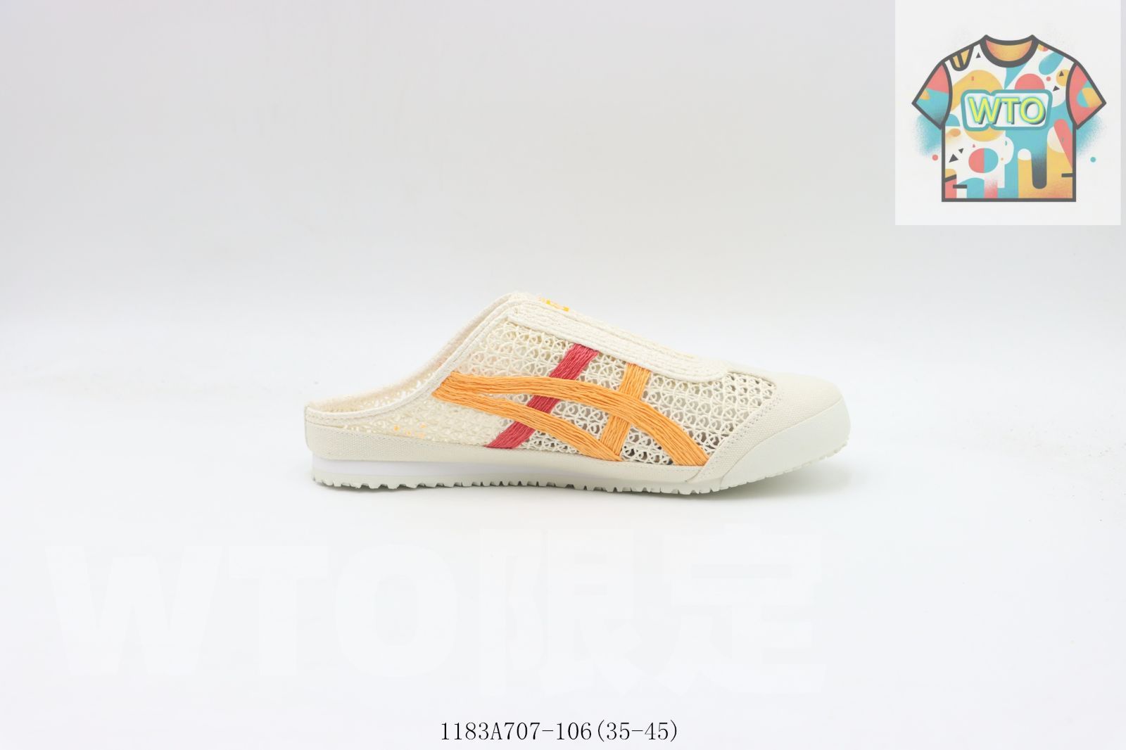 今日 ASICS アサイックス サミードレス ホワイトオレンジレッド -106-WTO輸入2