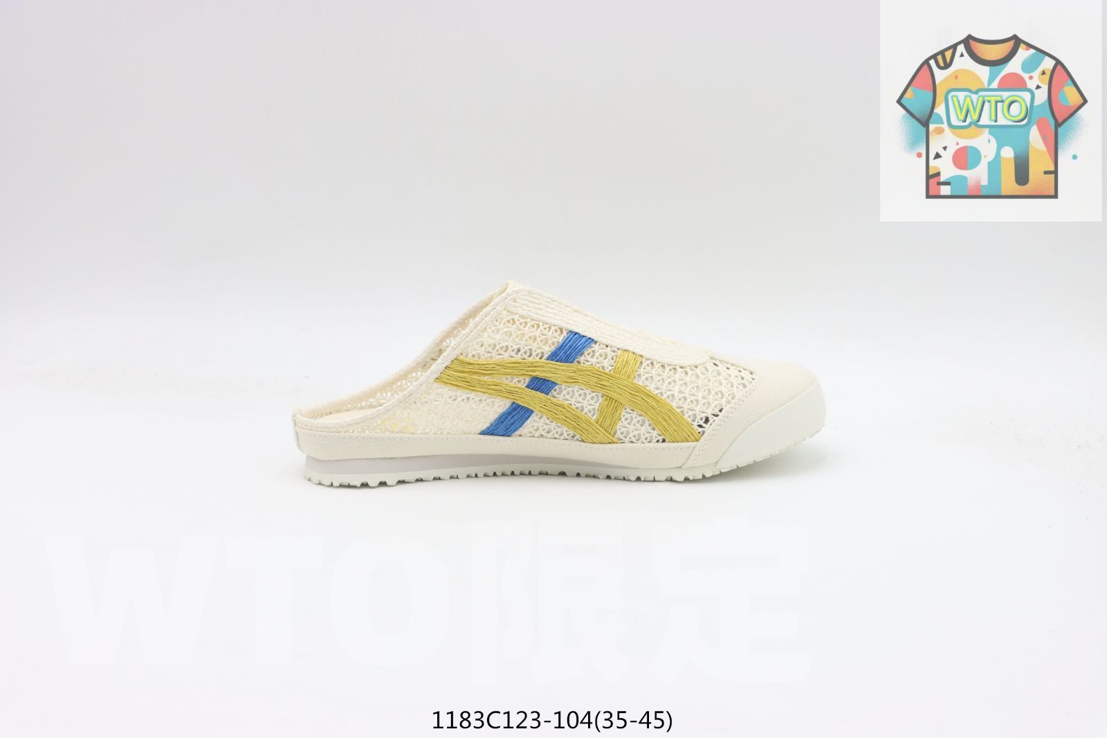 今日 ASICS アサイックス サミードレス ホワイトイエローブルー 1183C123-104