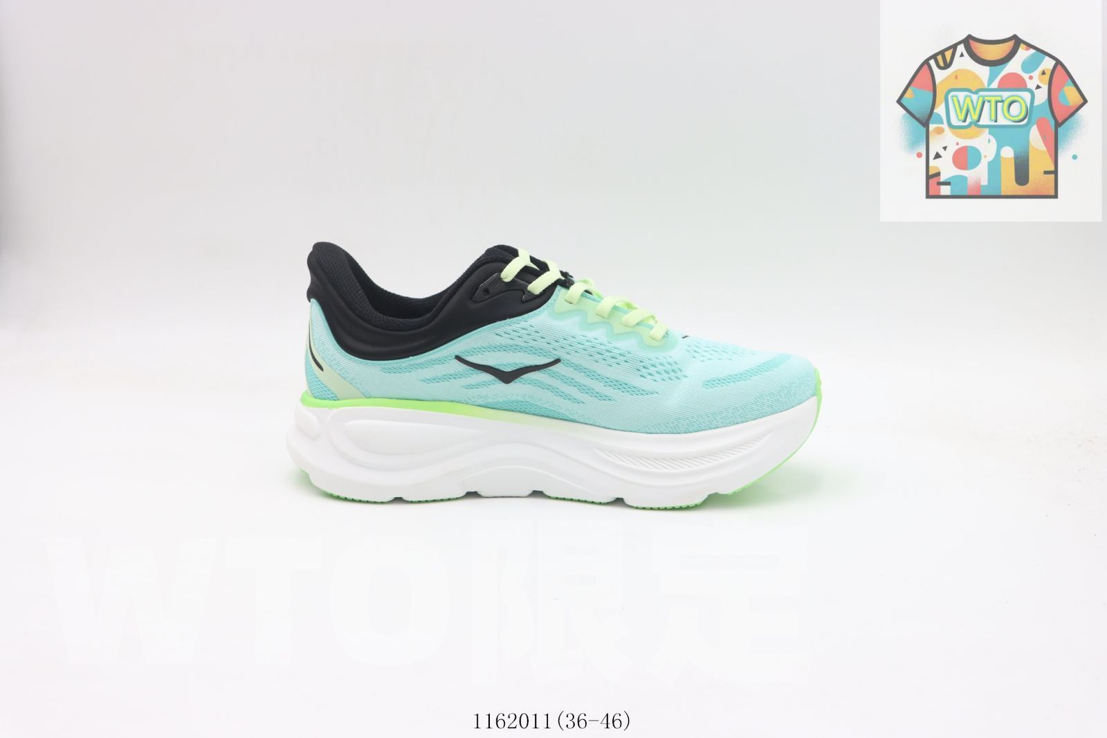 今日 HOKA ONE ランニングシューズ ブルーブラック 1162011-WTO輸入2