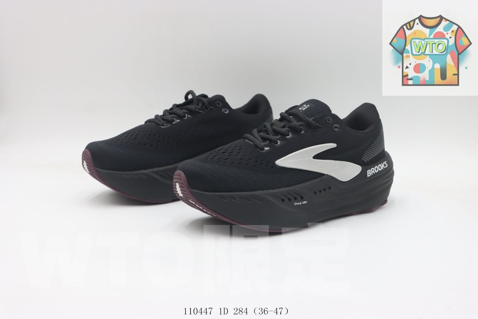  WTO通販 Brooks ブルックス スニーカー ブラックホワイト 110447 1 D 284-WTO輸入-RPX 47 スニーカー 靴