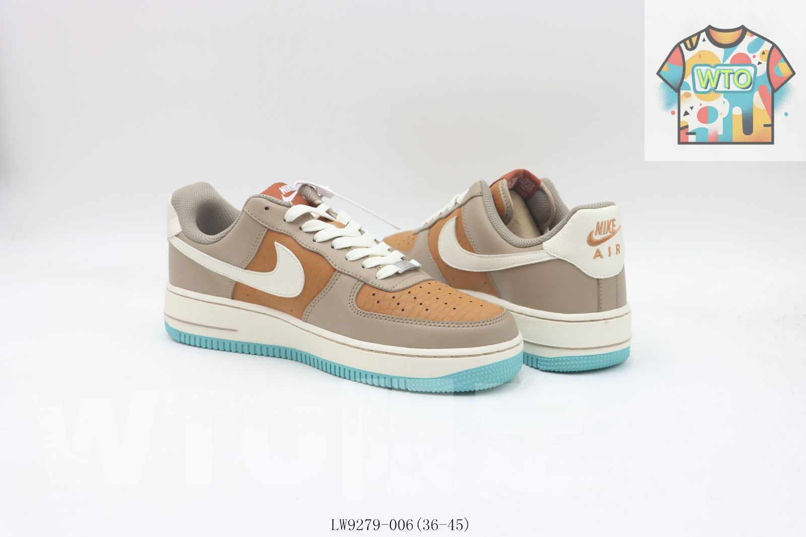  WTO通販 NIKE ナイキ エアフォースローカットスケートシューズ グレーブラウン -006-WTO輸入-MLN 40 スニーカー 靴