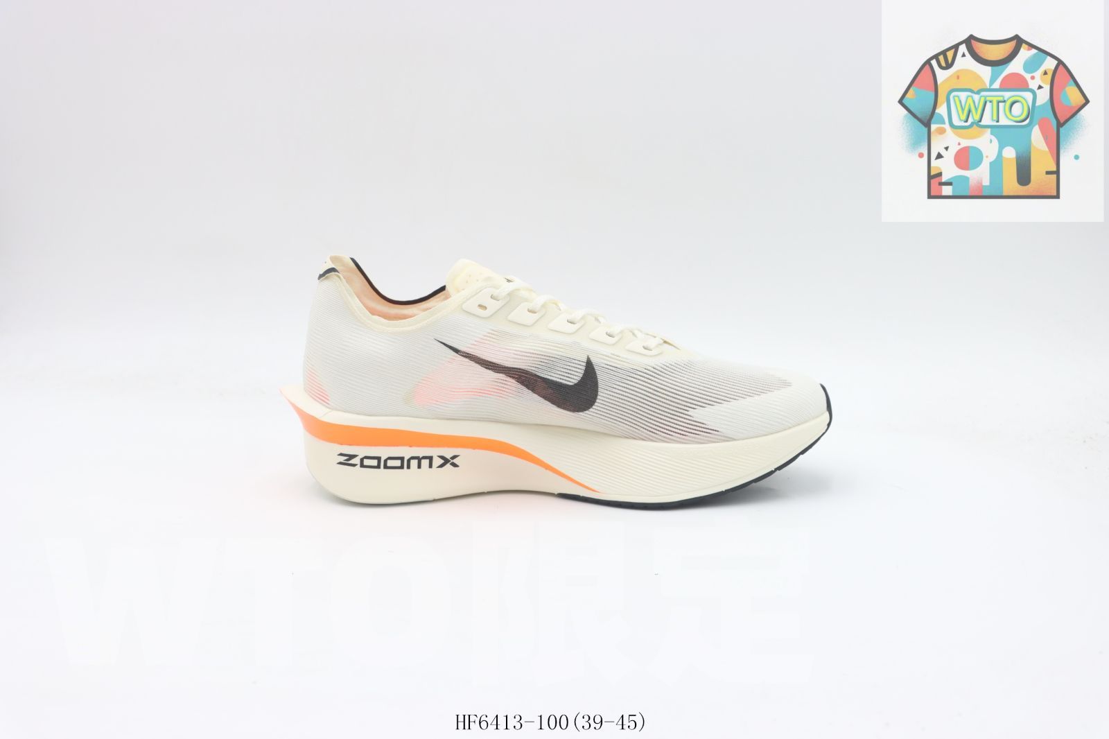 今日 Nike ナイキ ランニングシューズ ホワイトブラックオレンジ HF 6413-100-WTO輸入2