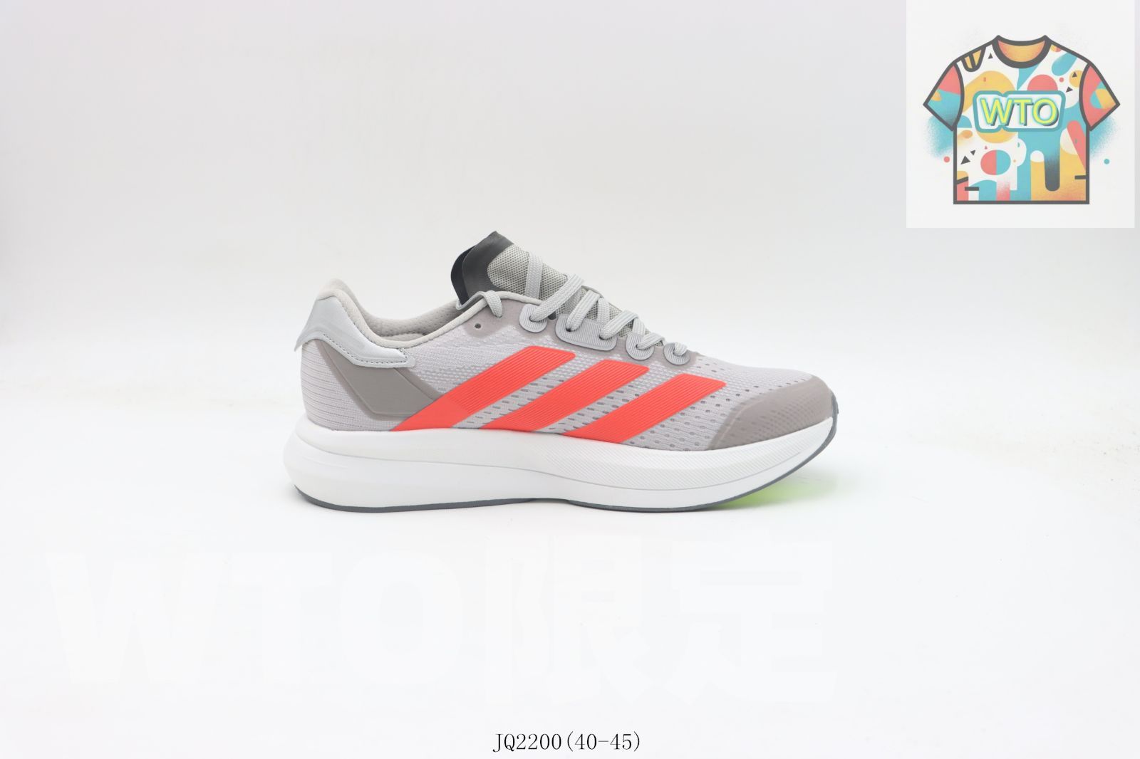 今日 Adidas アディダス ランニングシューズ グレーレッド JQ2200