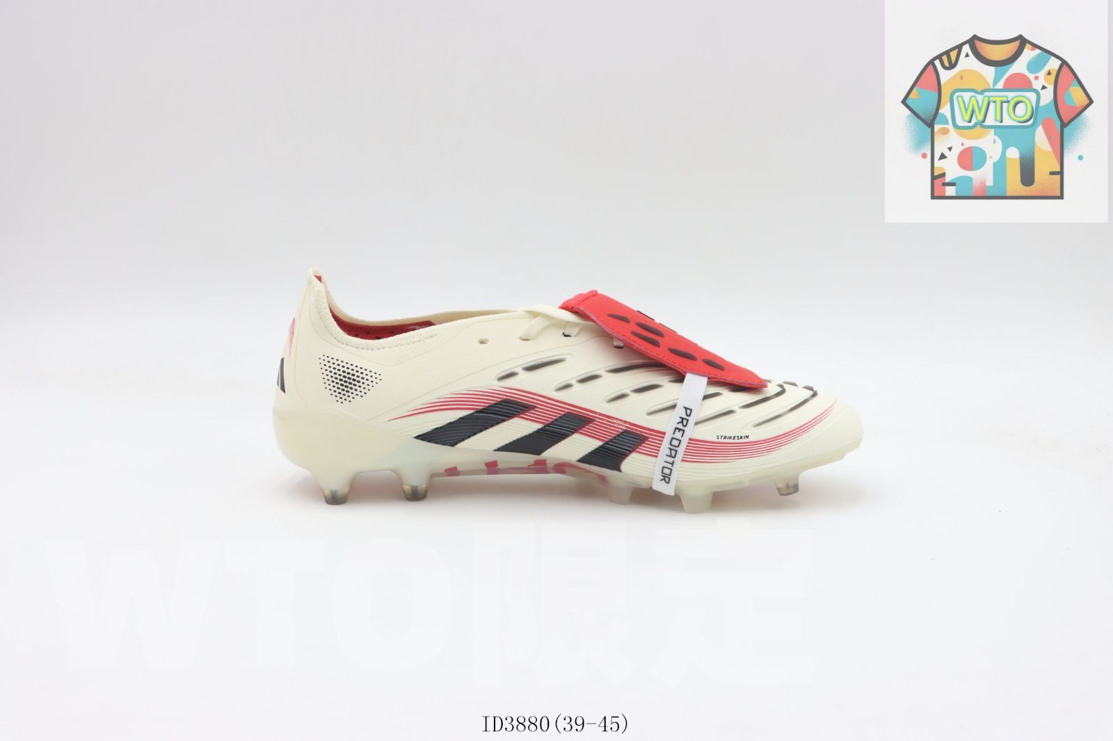 今日 Adidasアディダス スパイクシューズ ホワイトブラックレッド ID 3880-WTO輸入2