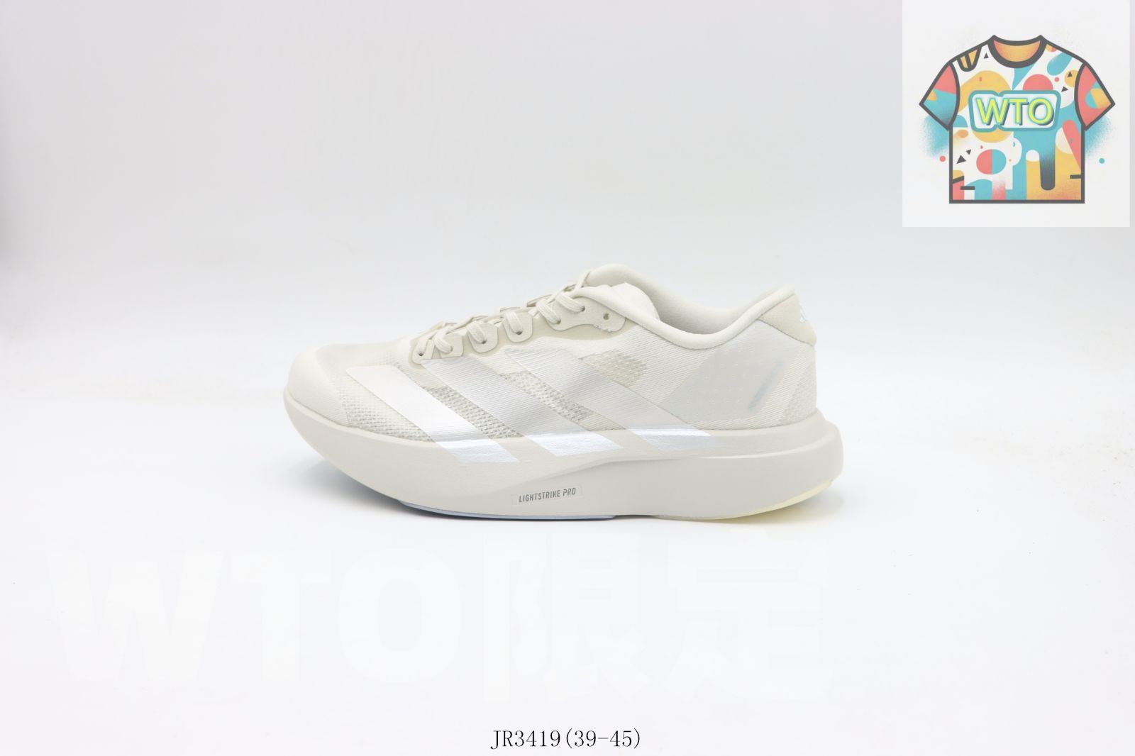 今日 Adidas アディダス ランニングシューズ ベージュ JR 3419 WTO輸入2