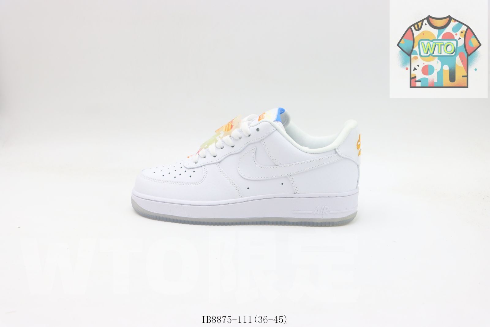 今日 Nike ナイキ エアフォースロートップスケートシューズ ホワイトイエロー IB 8875-111-WTO輸入2