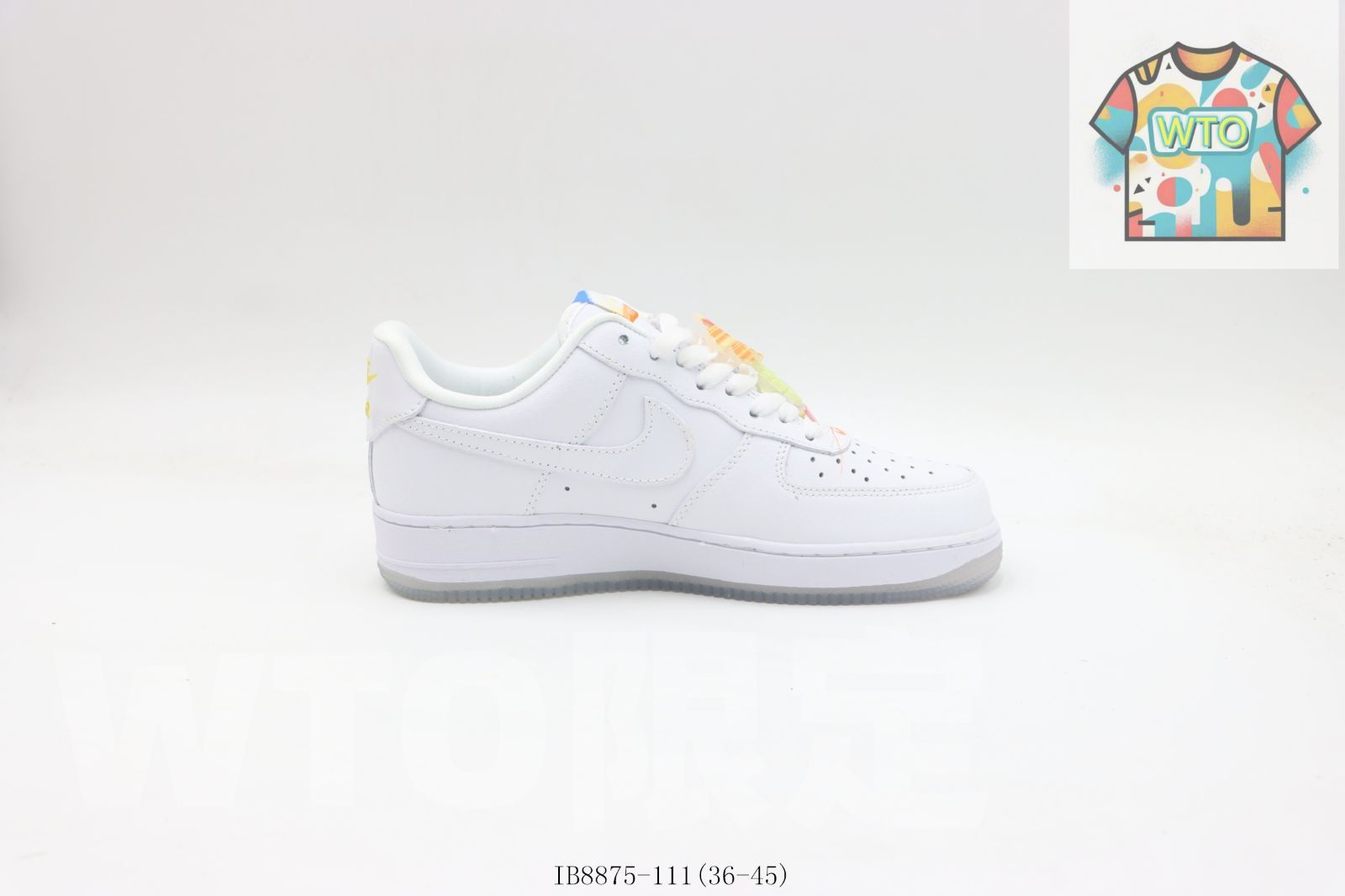 今日 Nike ナイキ エアフォースロートップスケートシューズ ホワイトイエロー IB 8875-111-WTO輸入2