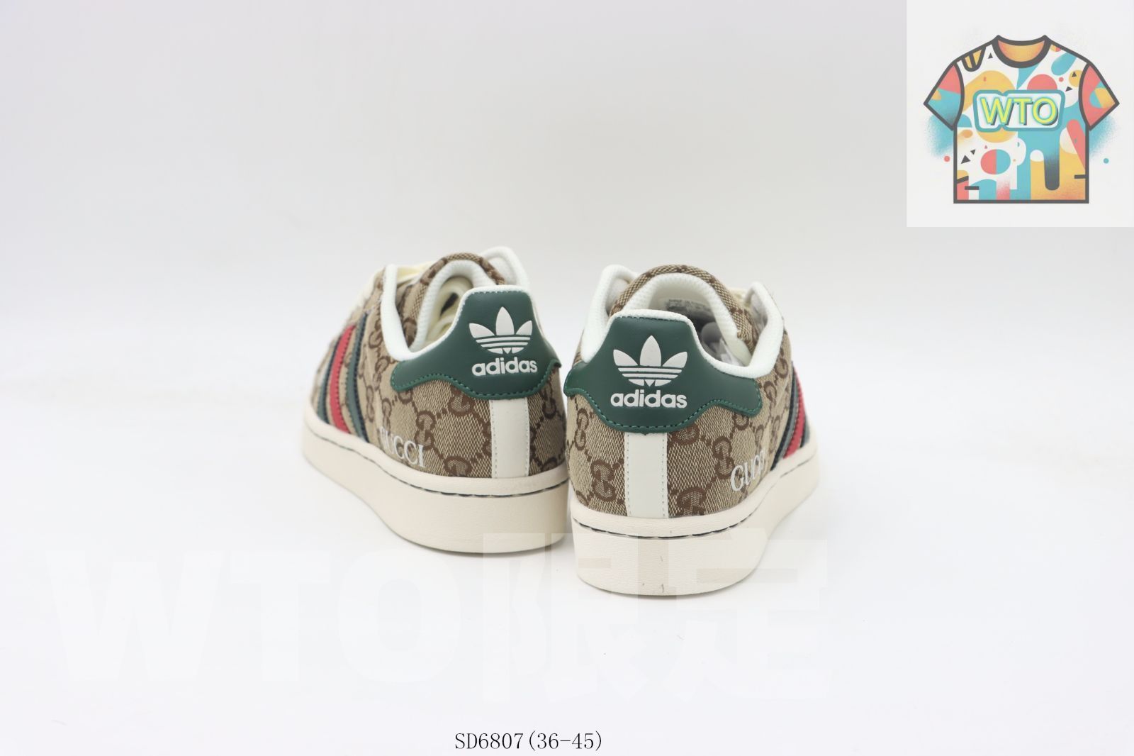  WTO通販 Adidas アディダス クローバーシェルトゥースケートシューズ ブラウングリーングッチ SD 6807-WTO輸入-GFB 33 スニーカー 靴