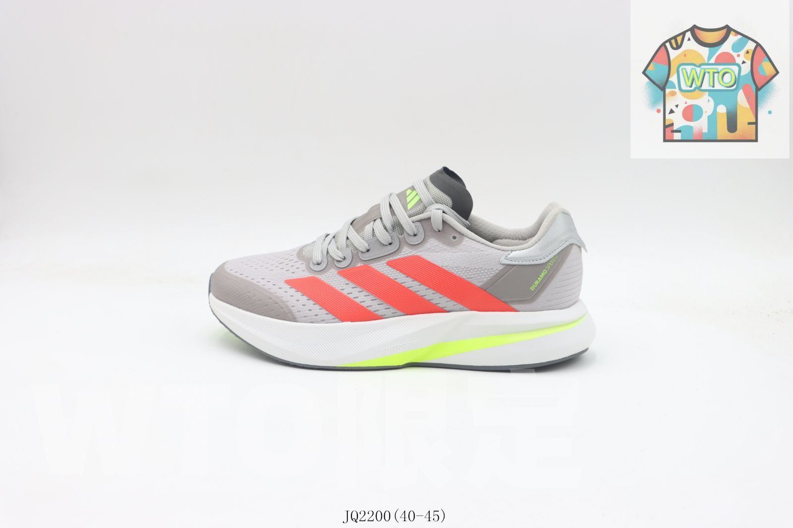 今日 Adidas アディダス ランニングシューズ グレーレッド JQ 2200