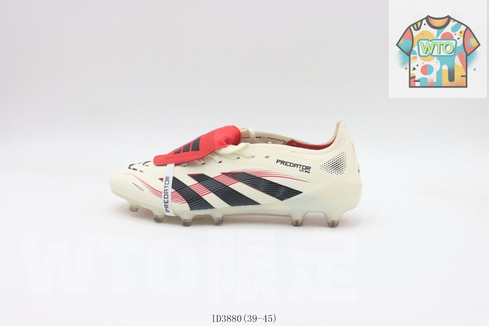 今日 Adidasアディダス スパイクシューズ ホワイトブラックレッド ID 3880-WTO輸入2