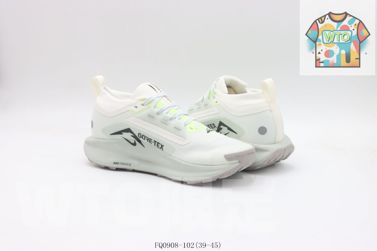 レジャースポーツランニングシューズ ホワイトグリーン