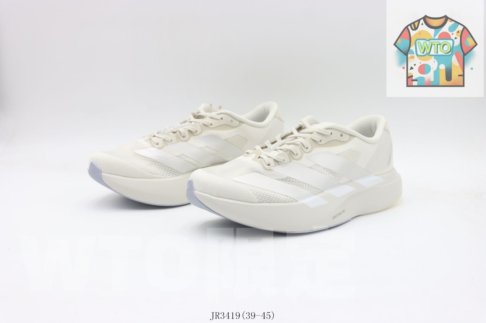  今日 Adidas アディダス ランニングシューズ ベージュ JR 3419-WTO輸入2 スニーカー 靴