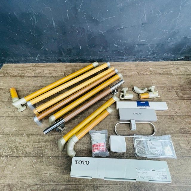 6点有 手すり タオルリング ランドリーバー 止水栓セット リクシル カワジュン トートー 住宅設備 514749