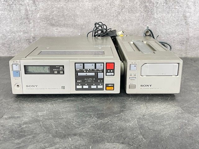 ビデオカセットレコーダー ジャンク SONY ソニー Betamax SL-F1 AC-F1 ACパワーアダプターセット ベータマックス 514709