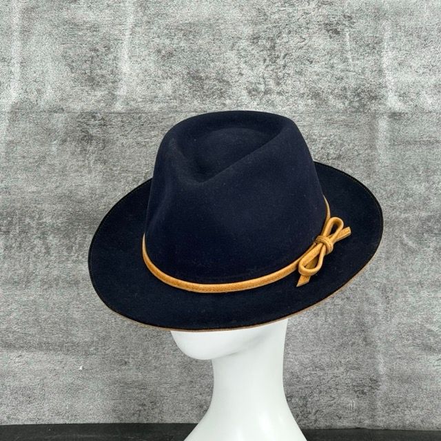 フェルトハット Tesi テシ メリノウール カーフスキン レザー 帽子 ウールハット イタリア 60 71 2 514782